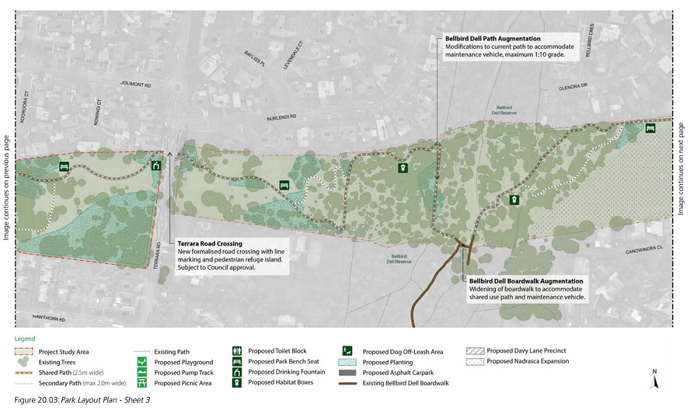 Healesville Freeway Reserve Update - Proposed Paths